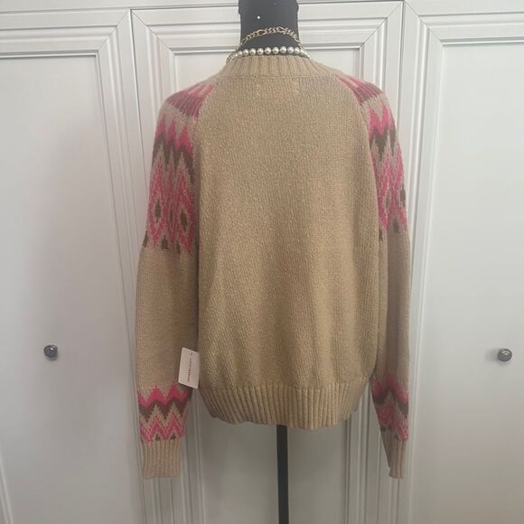 Lucky Brand Tan and Pink Sweater‎ - Picture 4 of 6